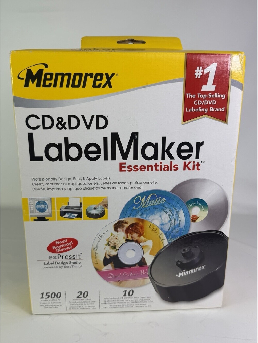 MEMOREX CD & DVD Label Maker Essentials Kit - NEW in Sealed box